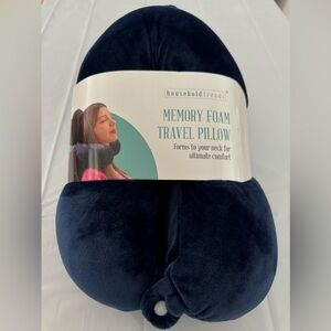 NWT: Blue Memory foam Pillow for Travel